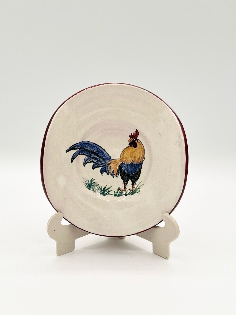 NC Handmade Pottery Rooster Spoon Rest